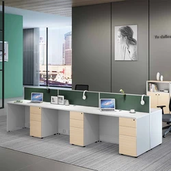 120 degree 1 Shaped Home Workstation Modular 6 Seater Office Desk Workstation