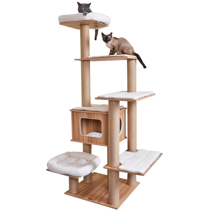 
Cat Scratcher Tree Wholesale Pet Shop Products Big Cat Tree House Tower With Toys Petty Love Cat Climbing Sports Pet House 