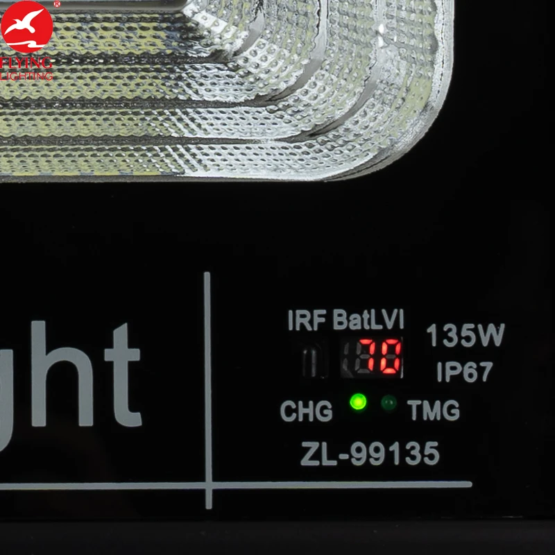 Digital display outdoor waterproof ip65 50w 100w 150w 200w dusk to dawn work led solar flood light