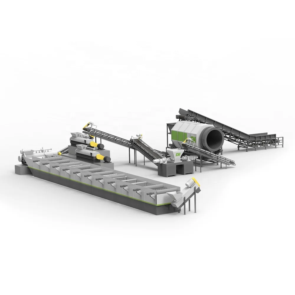  Dawei paper mill plastic waste recycling plant crusher washing sorting granulating