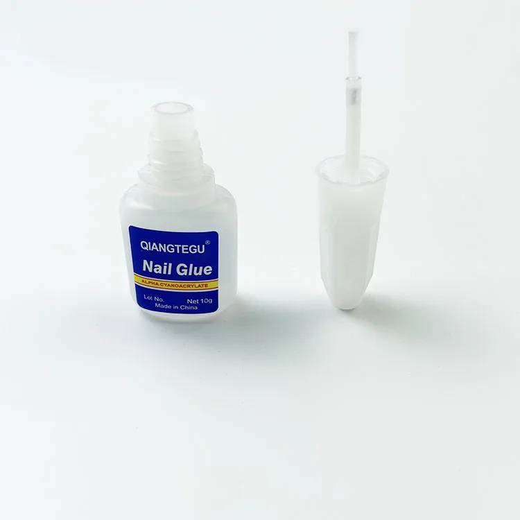 10g/bottle professional high quality sticky decoration rhinestone with brush on nail glue private label