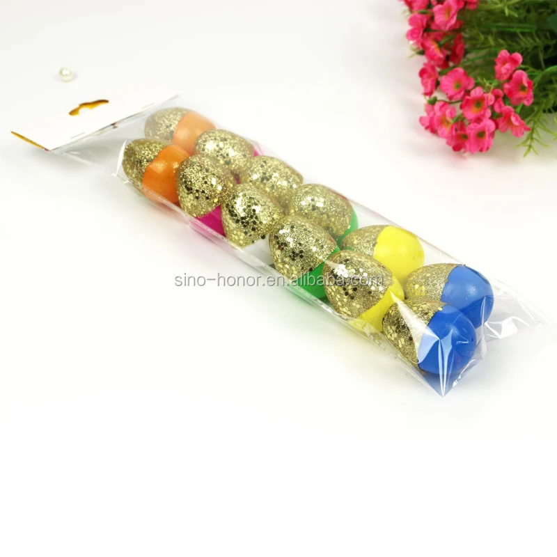 6.2*4.2cm plastic easter eggs for sale small egg cute glitter egg