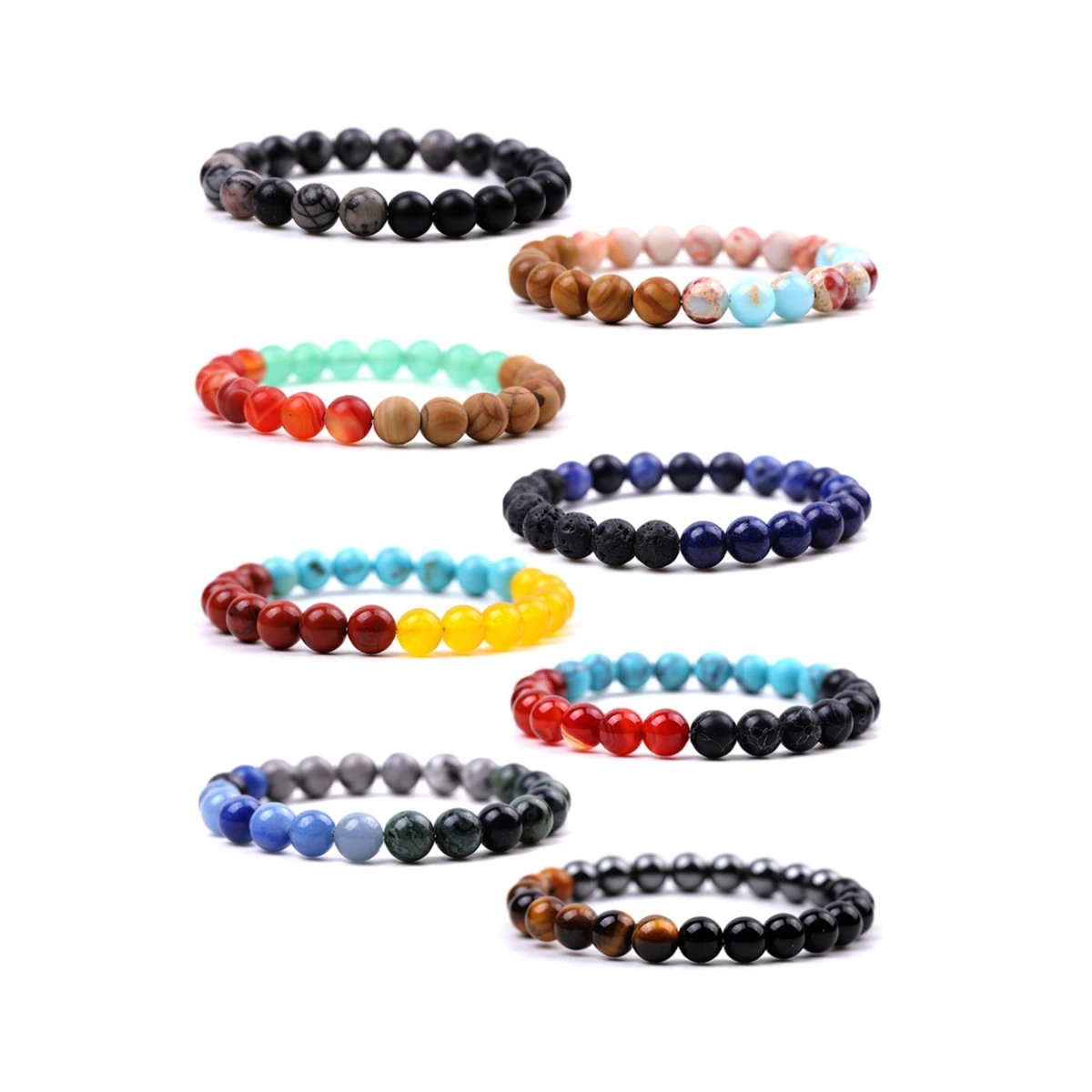 HP stone bracelet natural black magnet tiger eye bracelet natural stone fashion mix natural healing stone bracelet