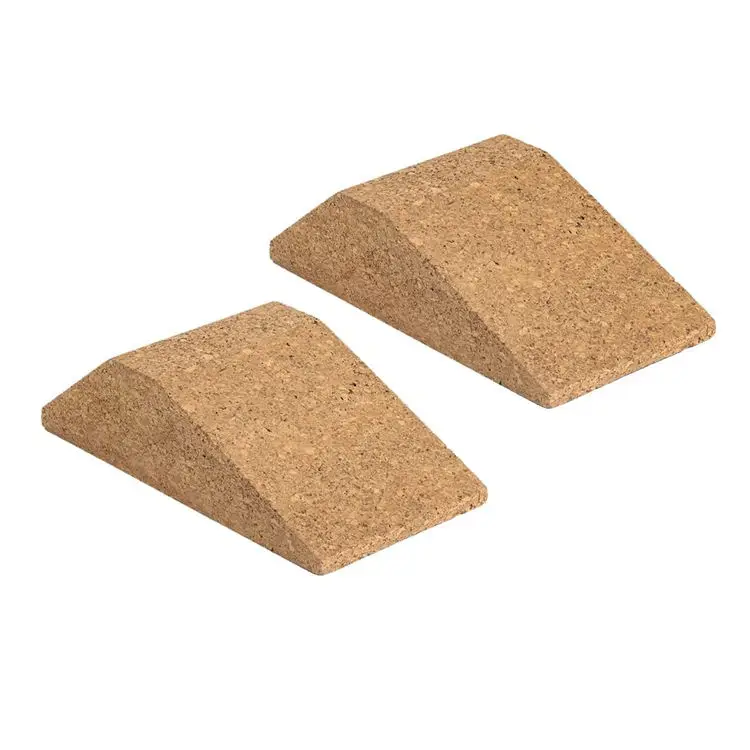 2PCS Cork Squat Wedge Block Non-Slip Squat Ramp Calf Raise Block Squat Platform Slant Board for Weightlifting
