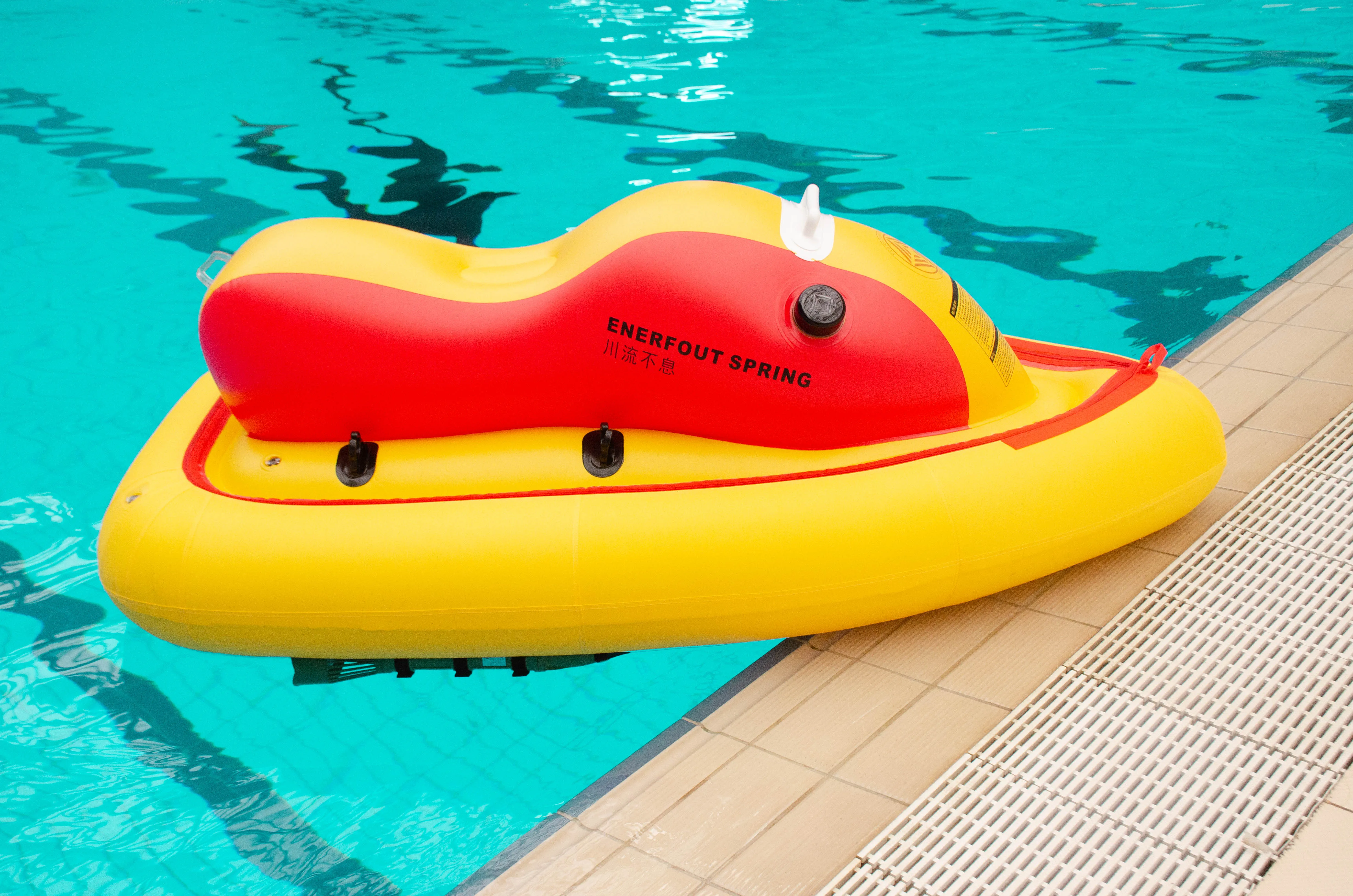 Children Seated Electric Motor Powering Pool Toy Float Inflatable Boat