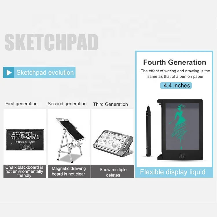 Hot Sale 4.4 inches Kids Writing Slate Board Digital LCD Drawing Tablet Boards For Kids
