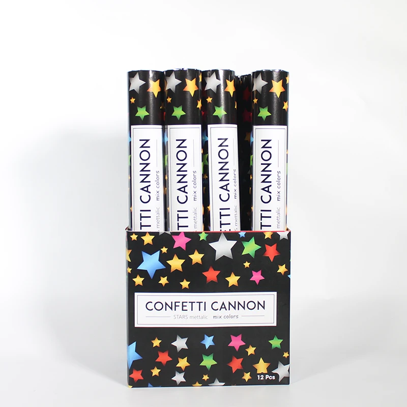 Top Sales Confetti Popper Push Pop Customized Confetti Cannon With Money Confetti For Birthday Party