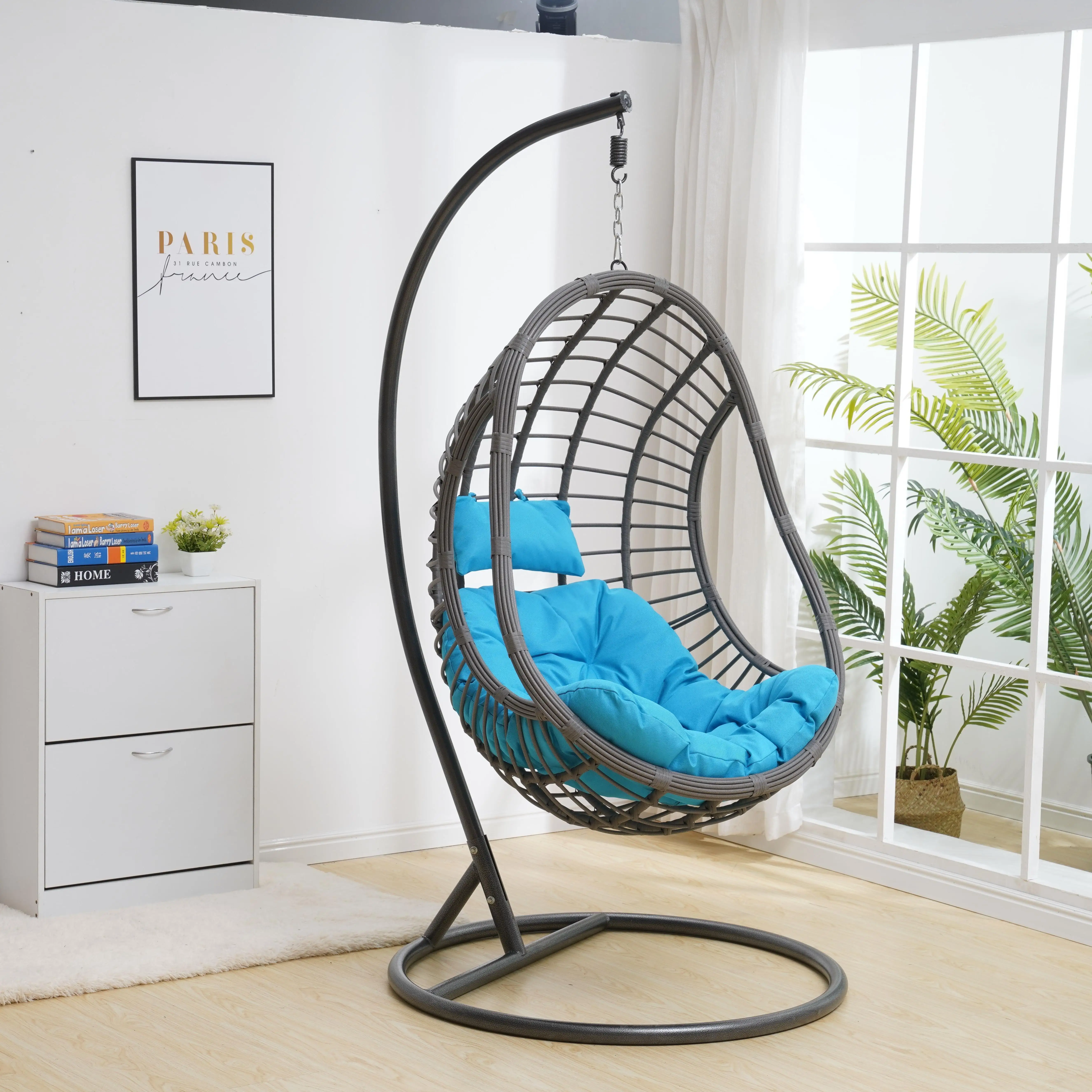 Most Selling Modern Antique Hanging Patio Baby Swing Chair Egg Hanging Chair For Bedroom