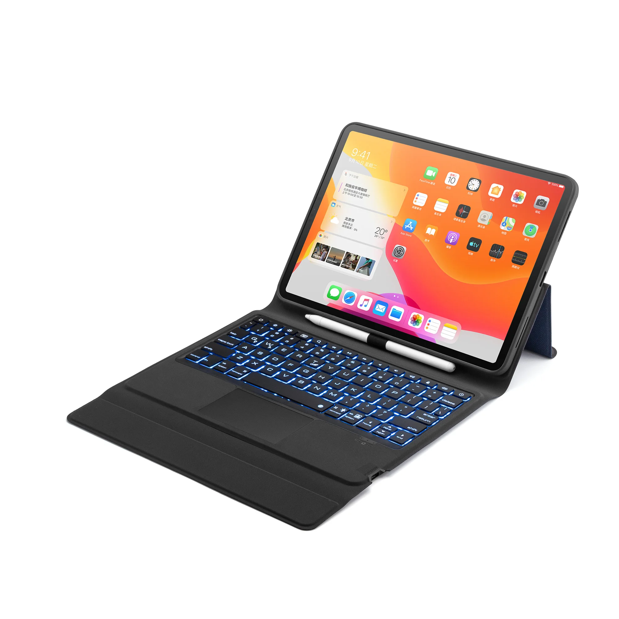 2020 портативный Bluetooth беспроводной Чехол для клавиатуры с тачпадом ipad Pro 11 0 дюйма