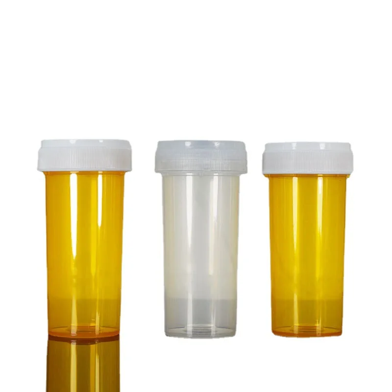 For pharmaceutical amber wide mouth glass bottle for tablet and pill with caps