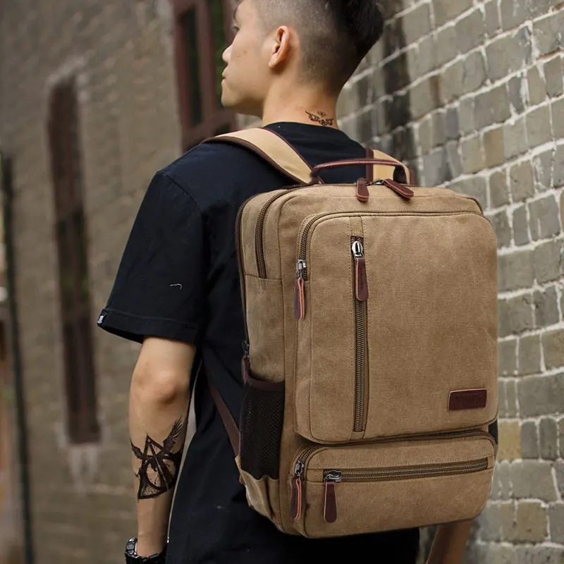 
Vintage Canvas Backpack Rucksack Casual Outdoor waterproof travel fashion Daypacks Bookbags cotton school canvas backpack 