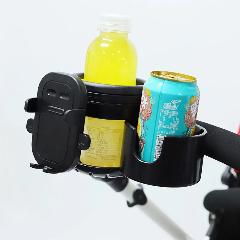 factory price popular sale Stroller Cup Holder 3 IN 1Phone Organizer Holder Adjustable Drink Holder For Stroller