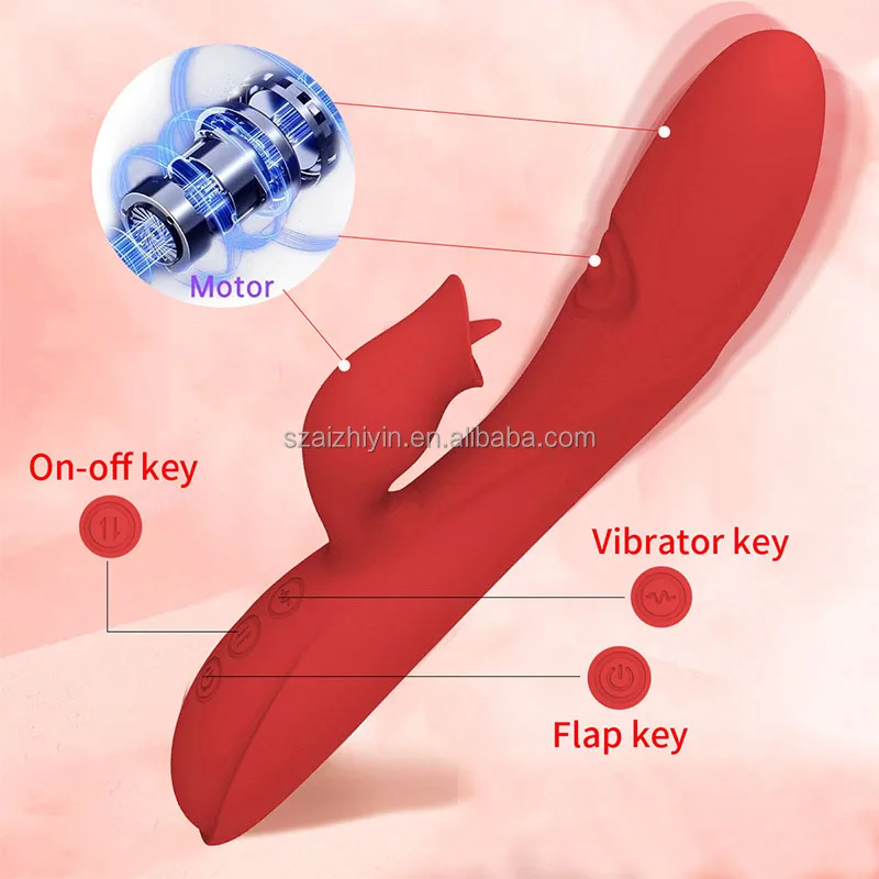 3 in 1 Intelligent Stimulation Female Sucking Rabbit Dildo Vibrator G Spot Tongue Licking and Flapping for Man Women