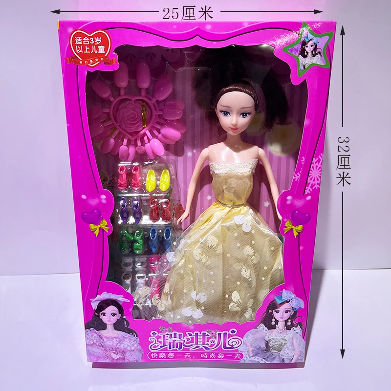 Factory direct sale  doll shoes  gift set Little girl Princess wedding dress doll children toy gift For girs