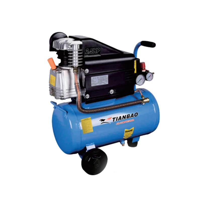 TB-2524B 185L/min 47*1MM 2800r/min 2.5HP/1.8KW Small Mini 24L Direct Driven Air Compressor Machine for Home Use