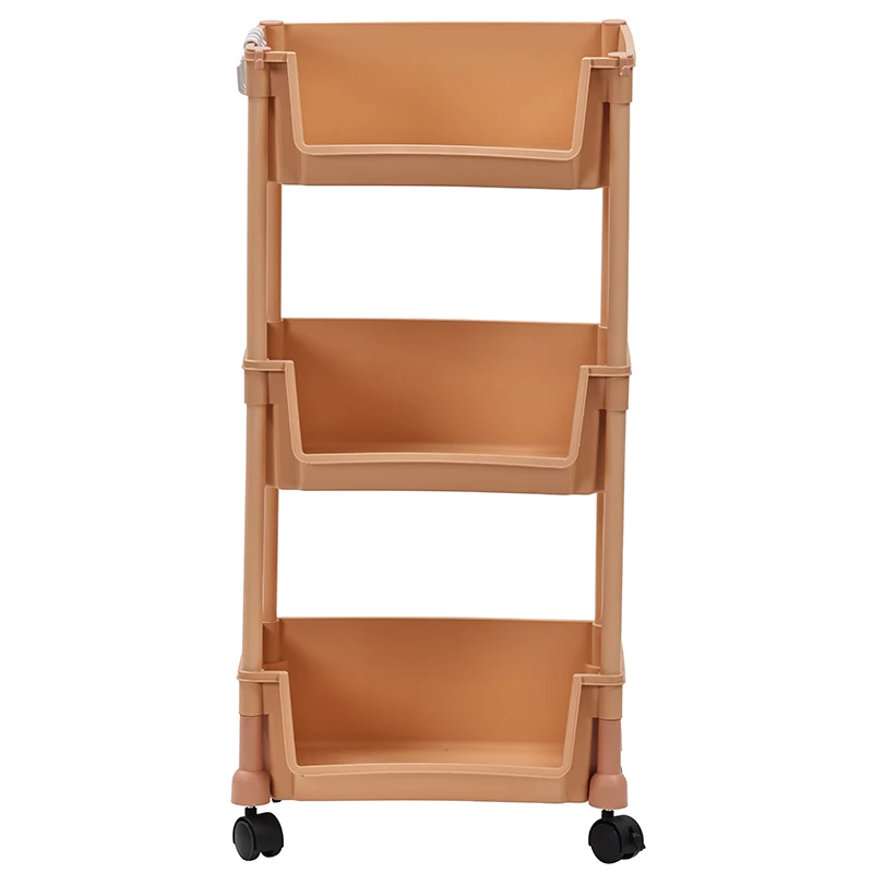 Home Round Baskets Multi Color Rolling Organizer Utility 4 Tire Roll Small Plastic Rack Storage Cart Up Cart Storage Trolley