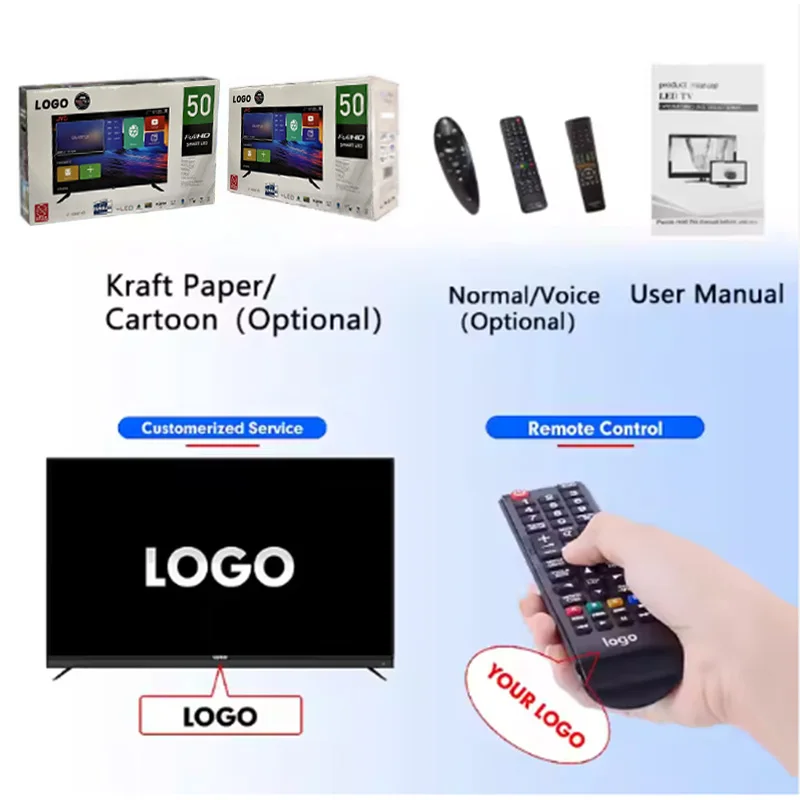 22 24 26 28 32 40 42 43 50 55 inch OEM DC 12V Smart TV Screen 1080p HD FHD UHD 2K 4K Television android WIFI smart Led TV