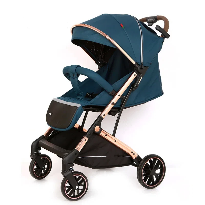 Baby Stroller Can Sit And Lie Down Three Folding Portable Folding Bidirectional Trolley Portable Out
