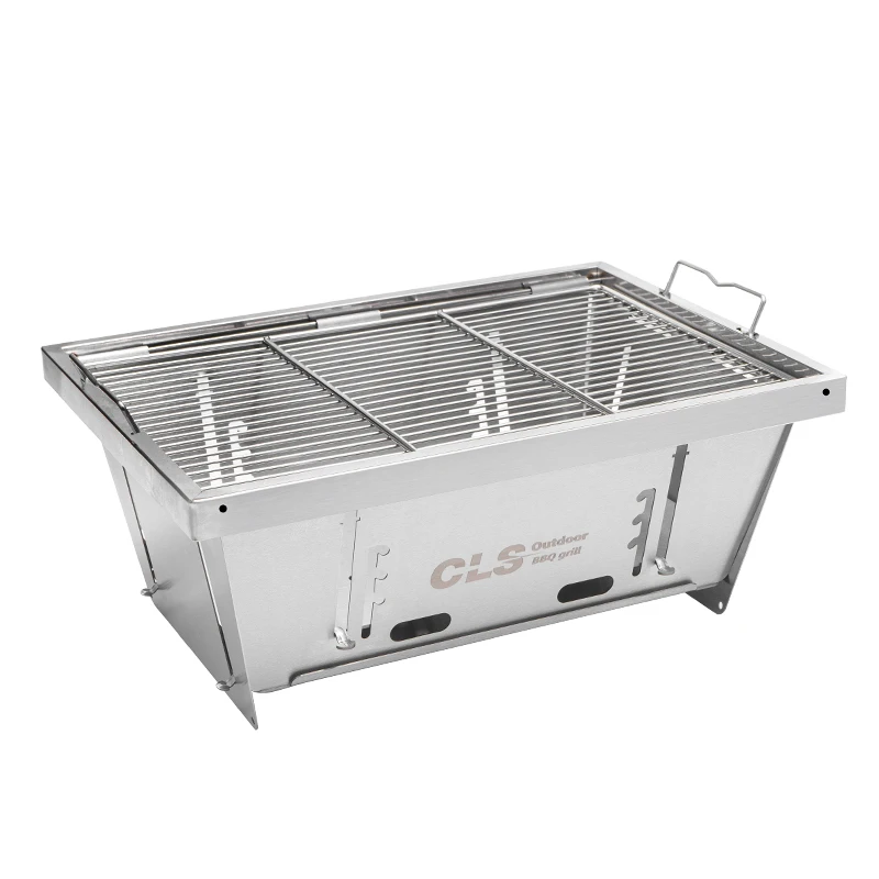 CLS Outdoor IGT Grill One Second Quick Opening Camping Grill Folding Barbecue Stainless Steel Carbon Grill Table Top Oven