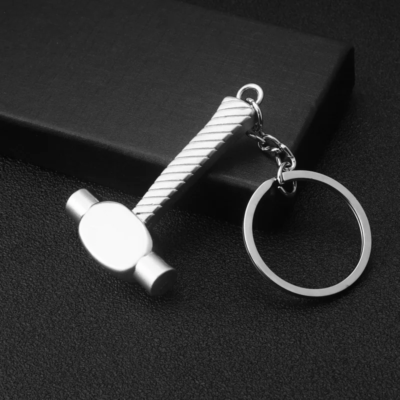 China Manufacturer Silver Key Rings Keyrings With Ring Mini Shovel Axe Saw Keychain