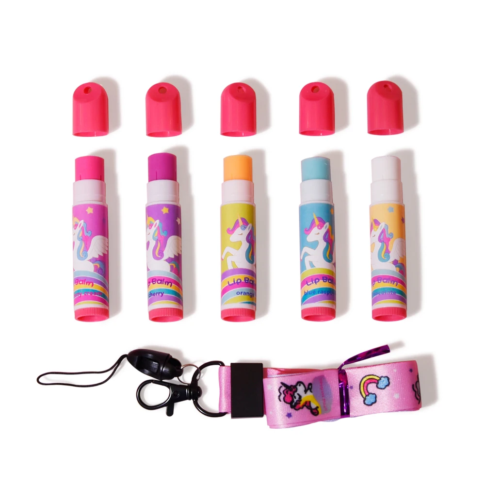 5-Pack Customized Private Label Fruit Flavors Lip Care Lip Makeup Hydrating Kids Lip Balm