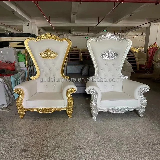 2022 foshan Queen Pedicure Chair Manicure Pedicure Massage Chair Hotel High Back King Throne Chairs
