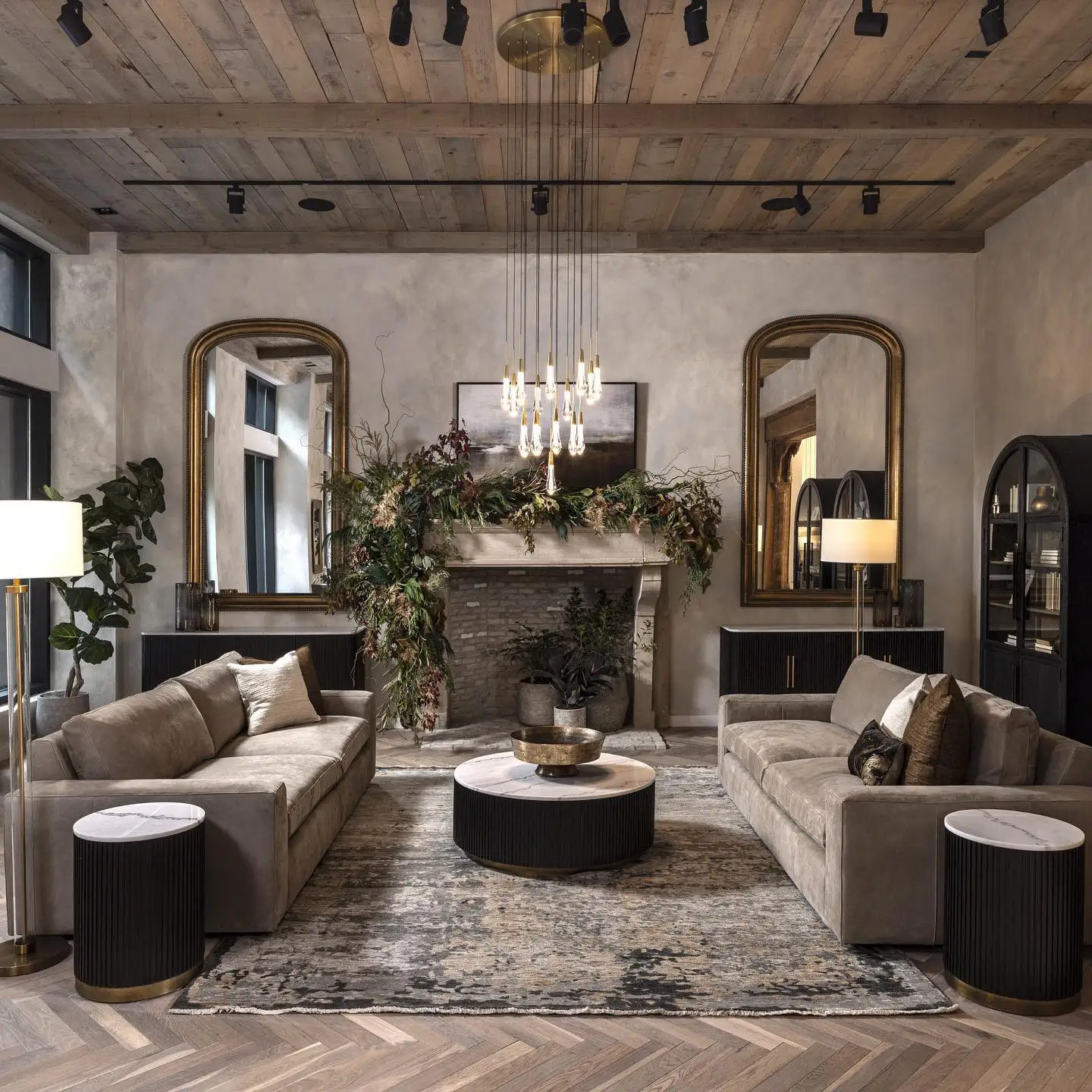 New arrivals modern style living room furniture metal base round wood tea center marble coffee table