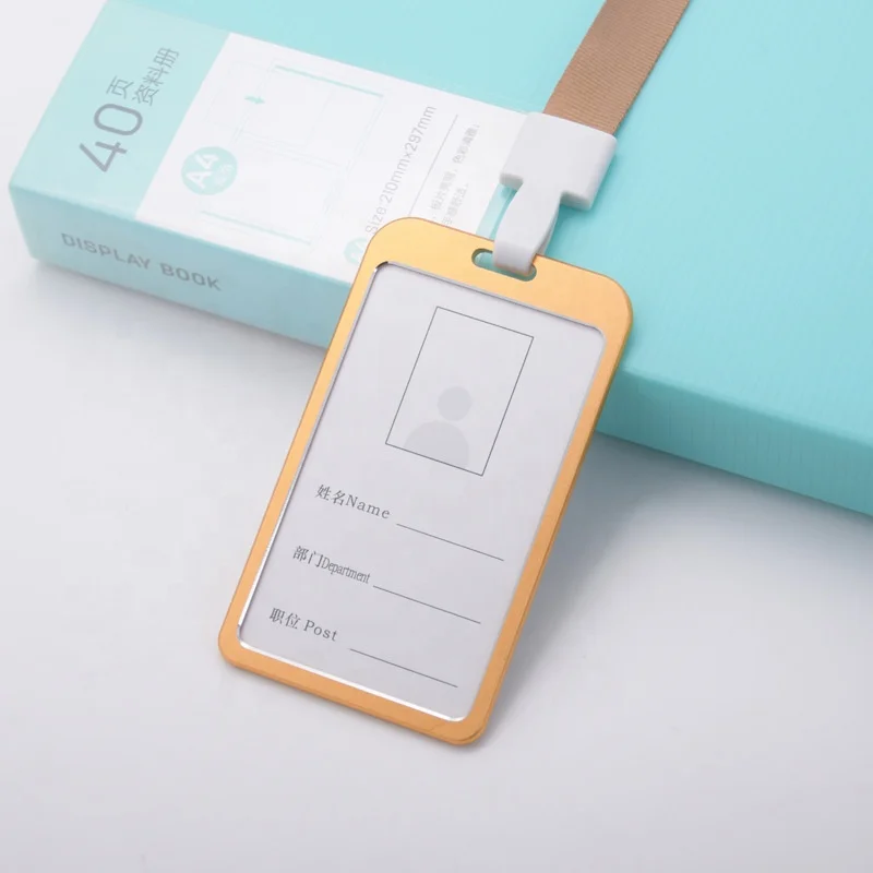 Customize Waterproof Aluminium Alloy Lanyard ID Card Badge Holder Case