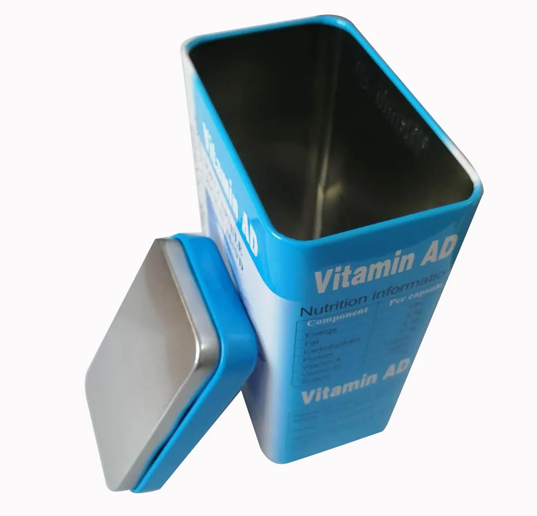 Promotion rectangular tall lipton tea box coffee tin can