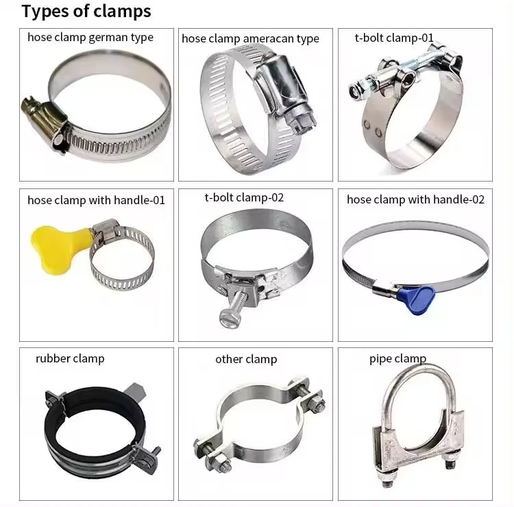 Hose Clamp 304 Stainless Steel Adjustable Range Worm Gear Hose Clips Fuel Line Pipe