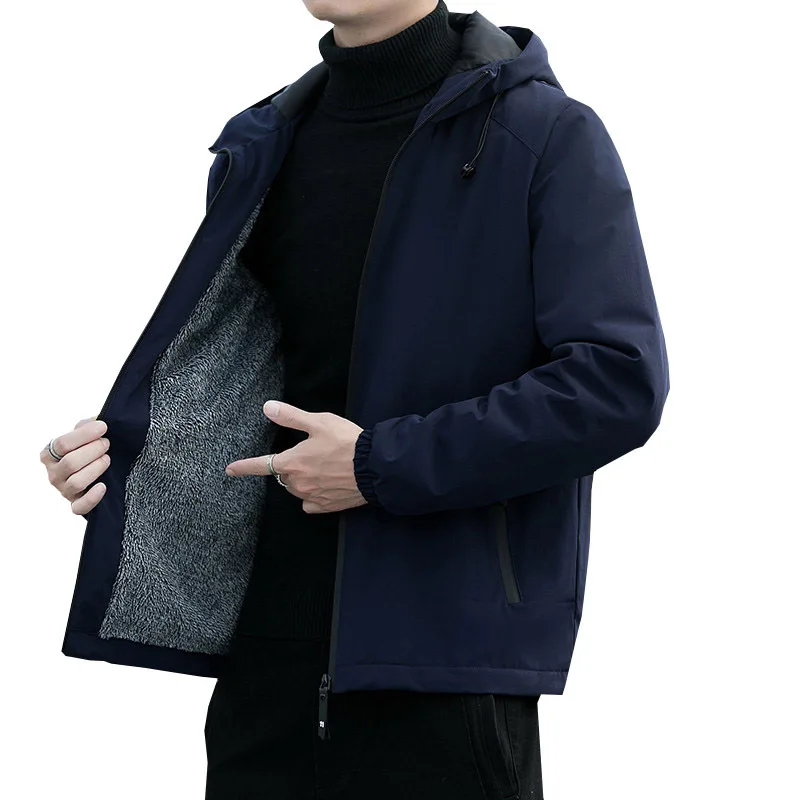 2021 High quality  Winter and Fall Fashion Solid Thick  Warm Men winter jacket