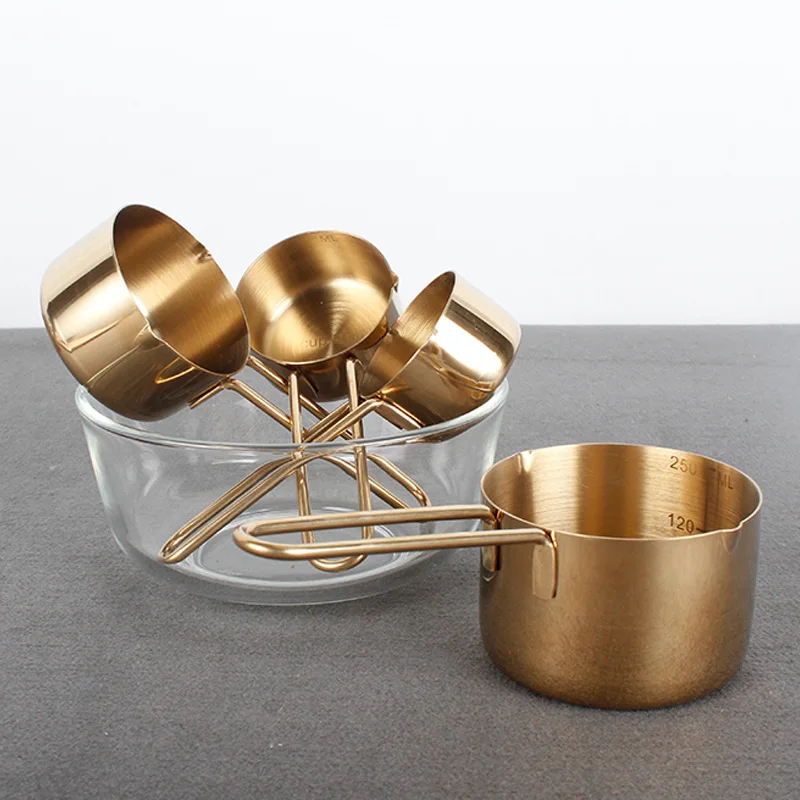 High quality stainless steel kitchen tools baking tools 4pcs  measuring spoon set  measuring cup
