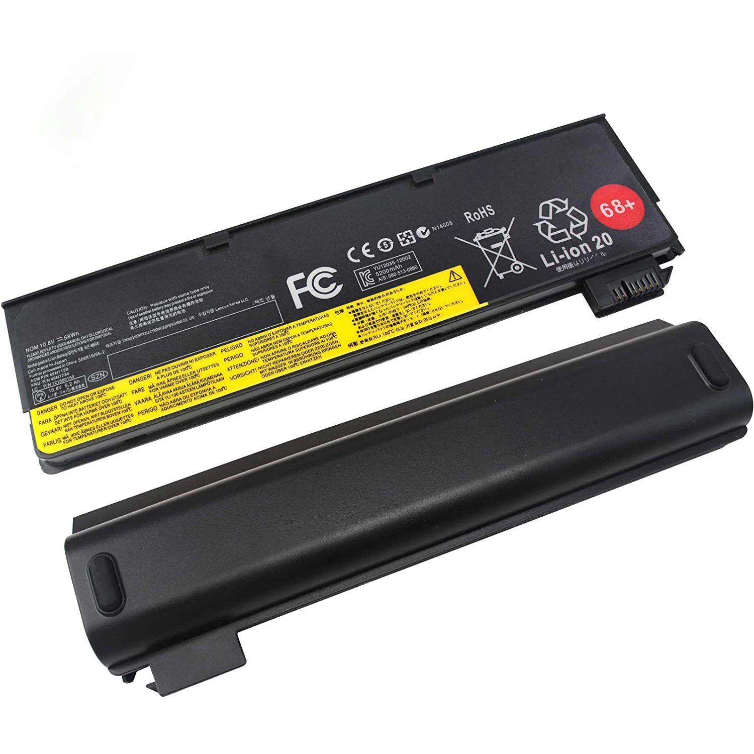 Натуральная 68 + 48 Вт Аккумулятор для ноутбука Lenovo ThinkPad T440s T450 T550 X240 X250 X260 X270