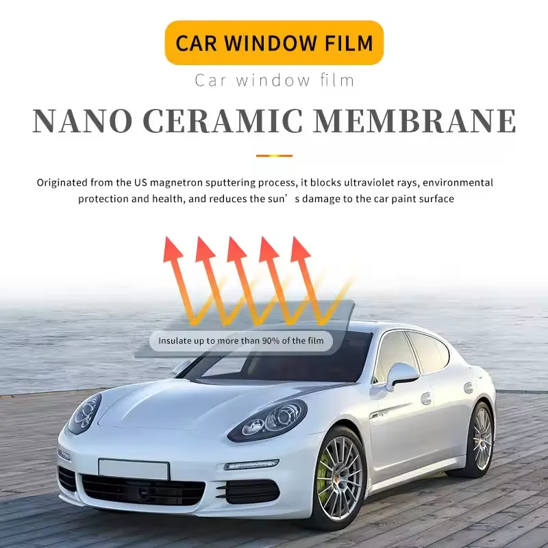 1.52*30m auto self-adhesive window ultra-high heat insulation film Auto solar nano ceramic privacy security car window film