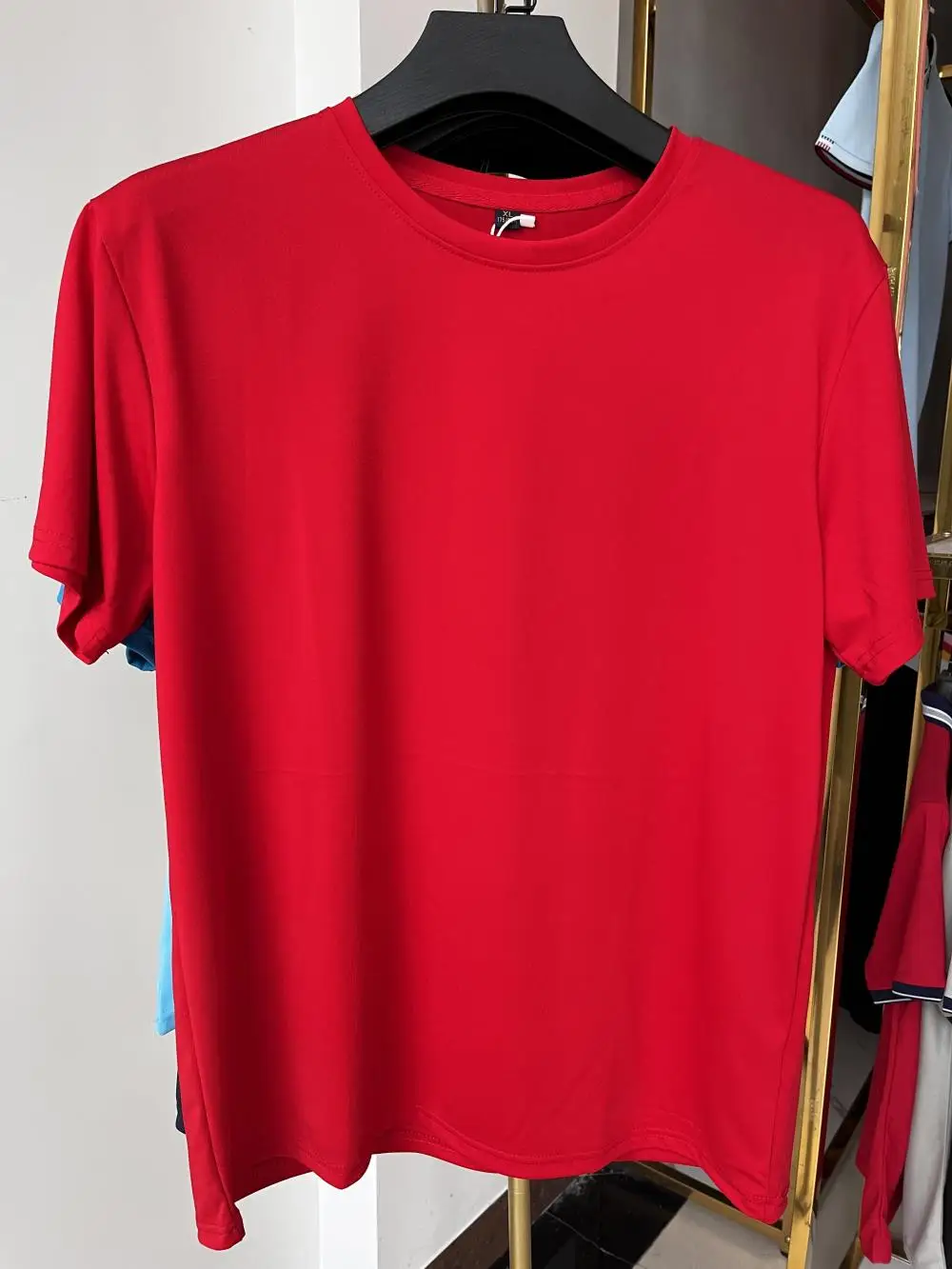 Luxury Round Neck Soft Shiny Blank Double Mercerized Cotton Mens T Shirts Fitness Gloss Double Mercerized Cotton Men T Shirts.