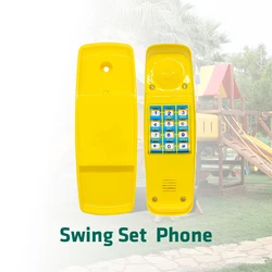 Kids Playground Swing Set Accessories-Climbing Holds With Rope-Metal Monkey Bar-Steering Wheel, Periscope, Telephone