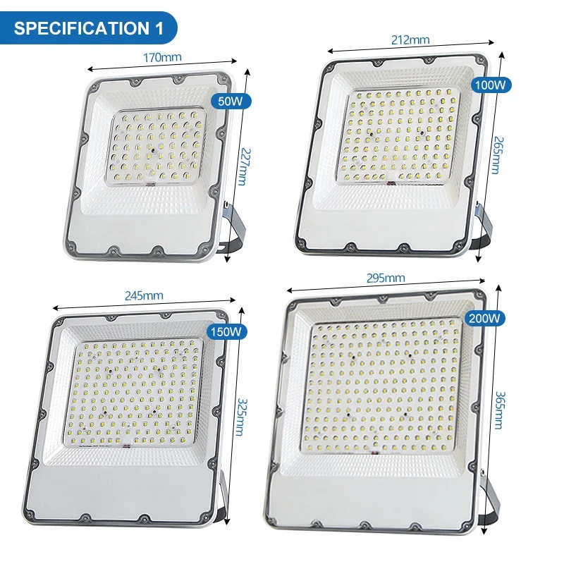 Energy Saving High Lumen IP65 led floodlight 50W 100W 150W 200W  outdoor light led