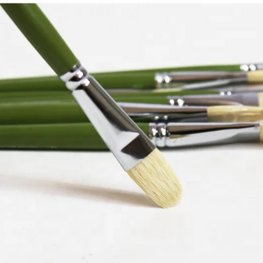 Hot Sell Bristle Artist Paint Brush 6pcs Oil Paint Acrylic Paint Brush Set