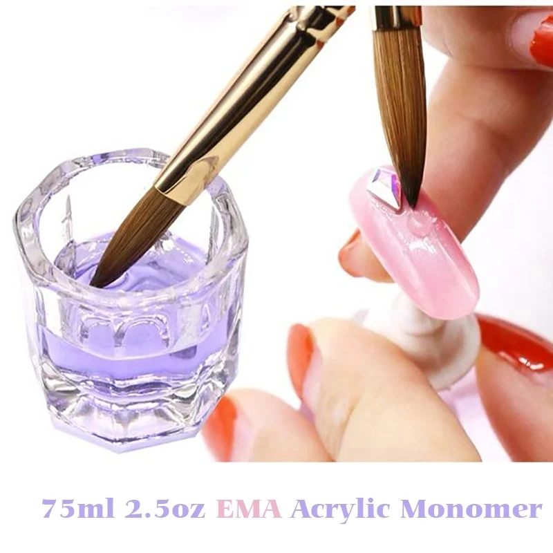 150/120/75/40ml EMA Acrylic Liquid Monomer for Acrylic Powder Carve Extension Purity and Fuidity Have Improved