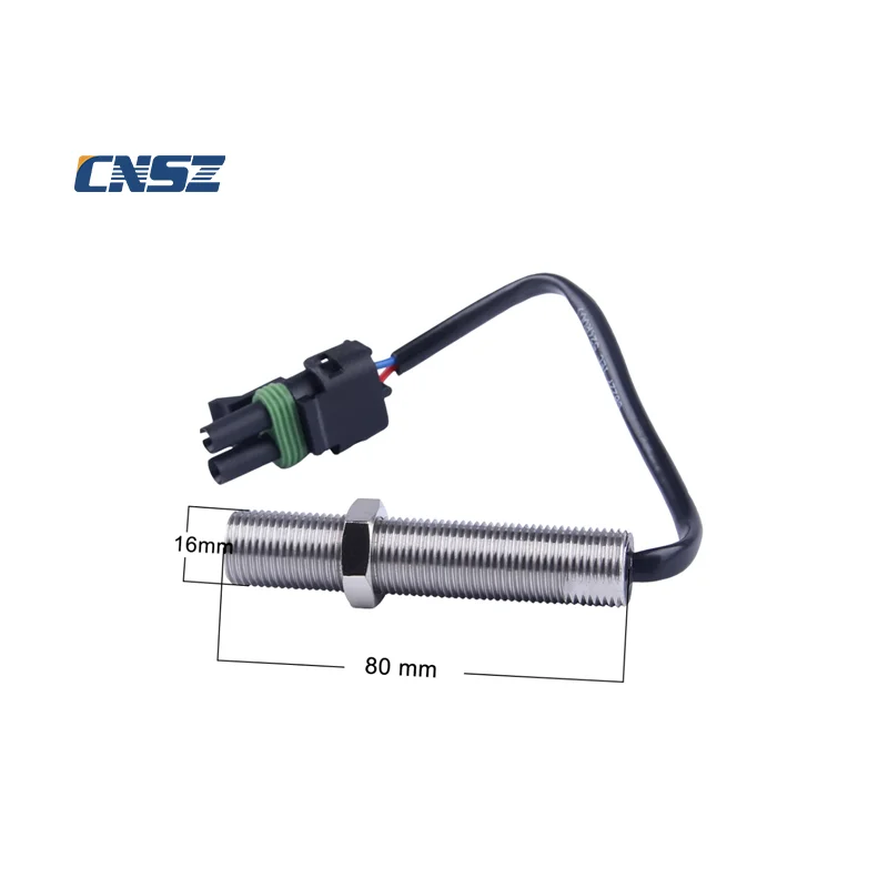Magnetic Pickup MPU 3034572 Speed Sensor 80mm diesel generator part M16 80mm thread magnetic RPM genset ohm stainless sensor