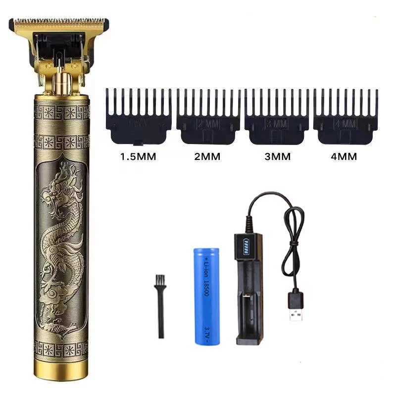 Лидер продаж, триммер для волос в виде дракона, машинка для стрижки волос с аккумулятором в Будде, Мужская машинка для стрижки волос, винтажная машинка для стрижки волос t9 для мужчин