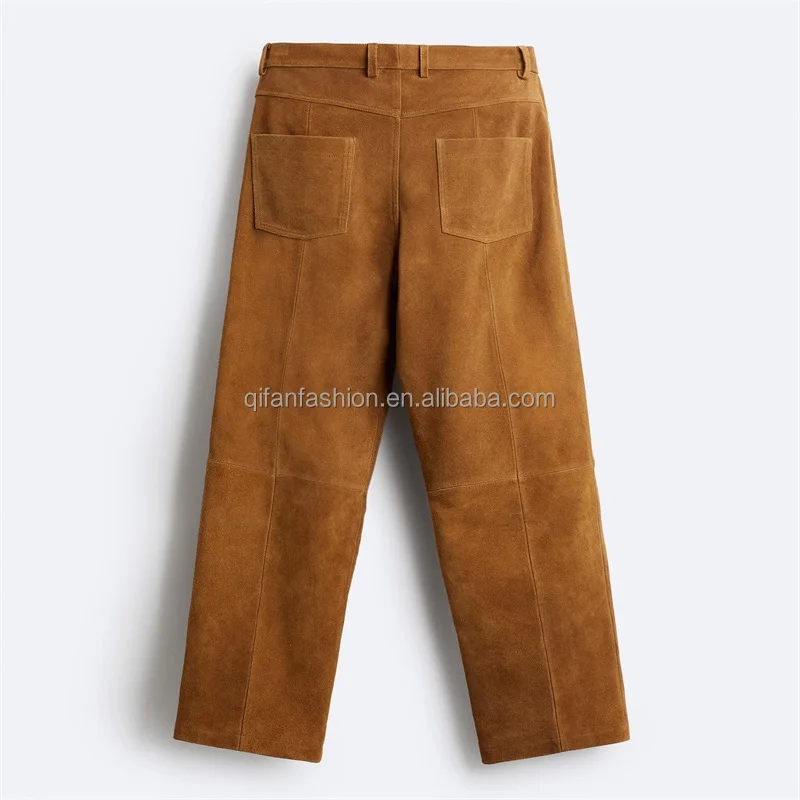 Custom suede bottom trousers soft shell leather pants for men