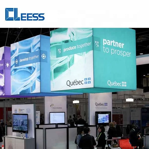 Aluminium Advertising Textile Display Square Edge Stretch Fabric Frame Suspended Tradeshow Skybox Hanging Banner Lightbox Sign