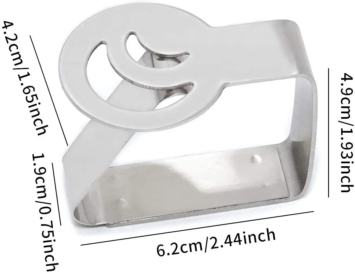 Серебряные Зажимы для крышки стола из нержавеющей стали, зажимы для скатерти для улицы и дома