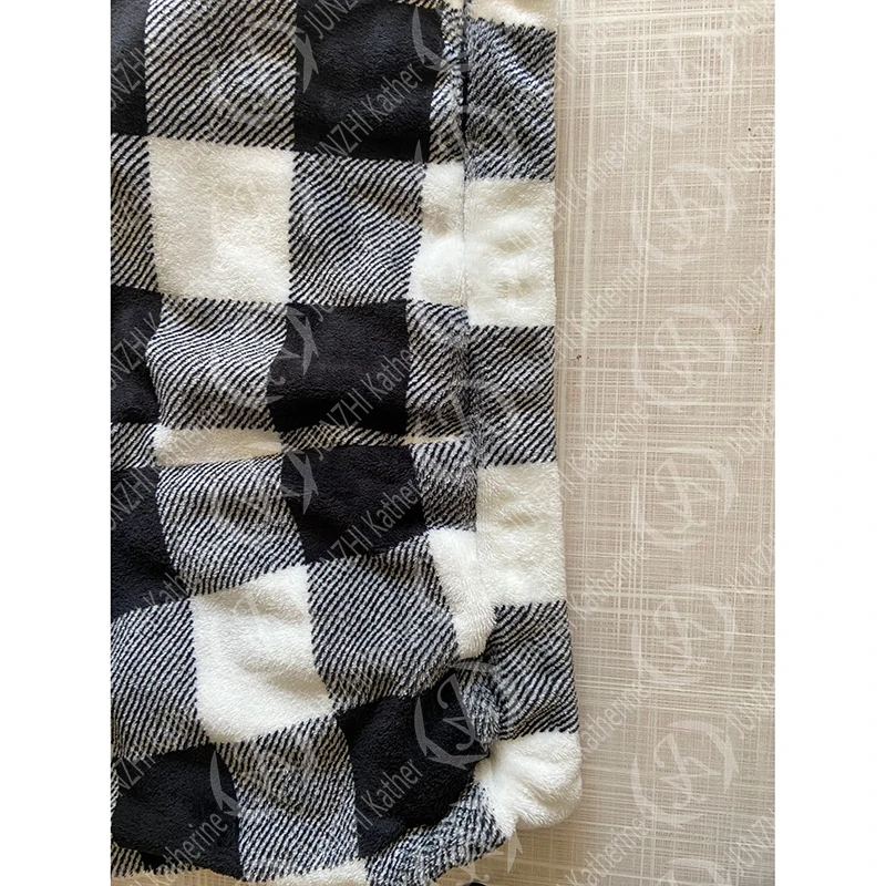 JUNZHI Winter Warm Flannel Buffalo Plaid Pajama pants