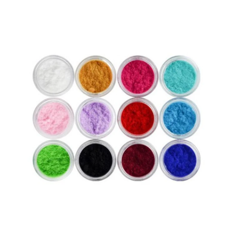 Wholesale OEM Colorful Dipping Powder Bulk Metallic Glitter Nail Nylon Flock Powder
