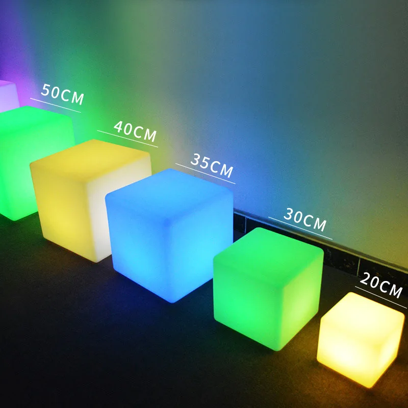 led sitting cube chair Outdoor RGB led cube chairs with 16 colors changing led cube chair furniture