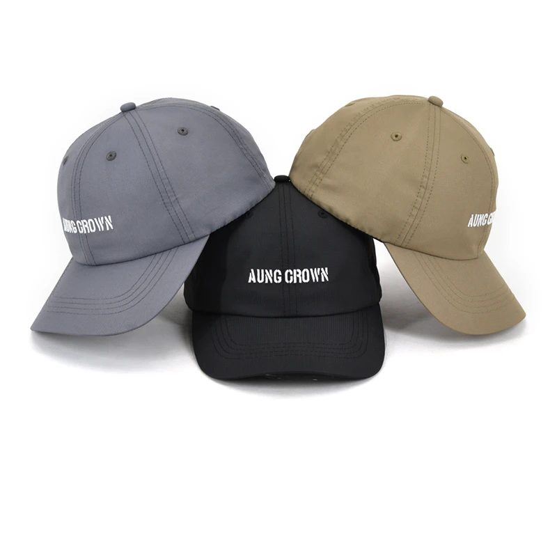 Aung Crown Wholesale Plain Caps Curved Brim 6 panel Baseball Sports Hat Cap