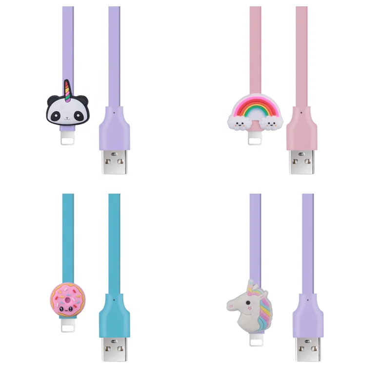 
Wholesale New Design USB Cartoon PVC Data Charging Cable for IOS 