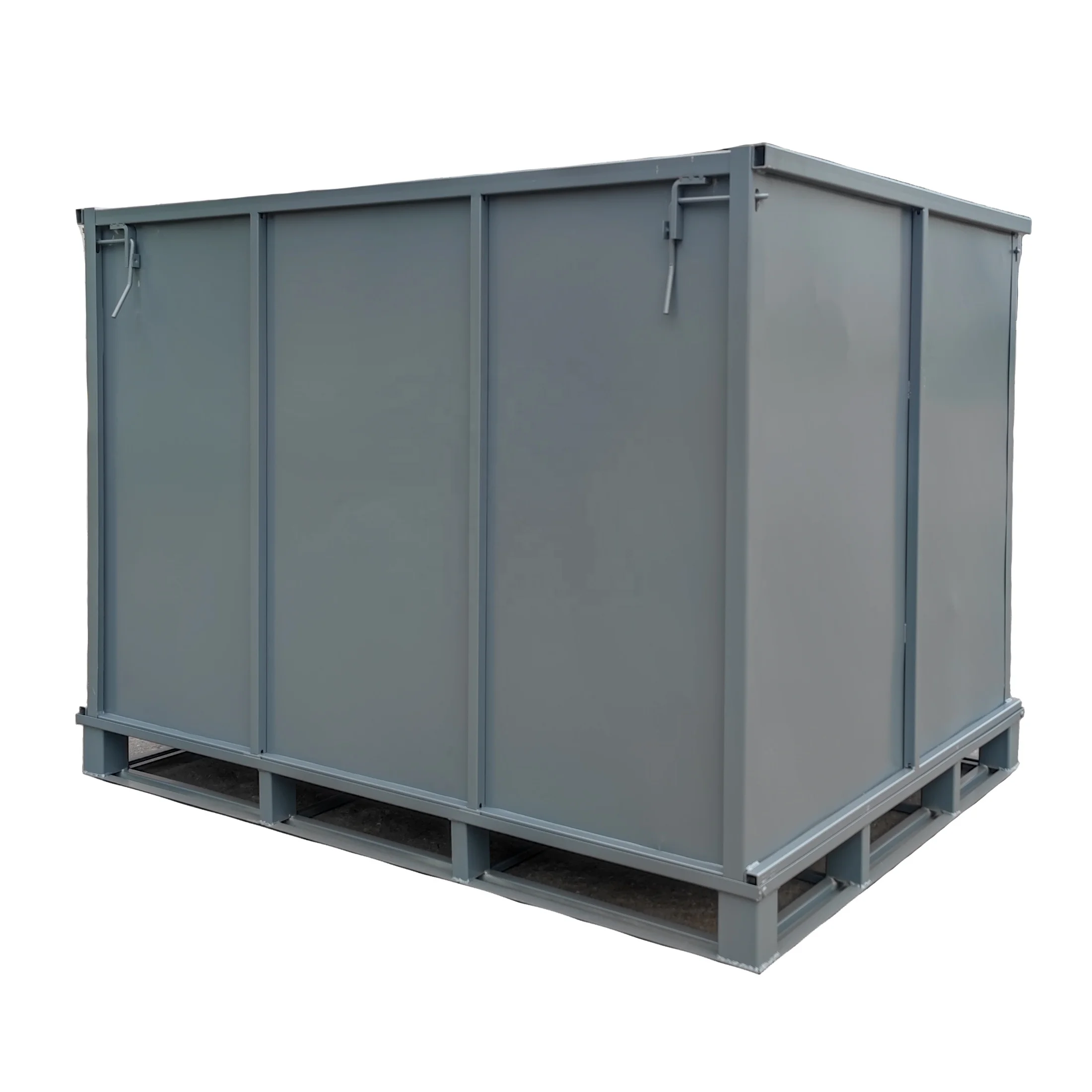 steel pallet box Hot-dip galvanized collapsible steel IBC container tote tank for storage and transportation of chemical liquids